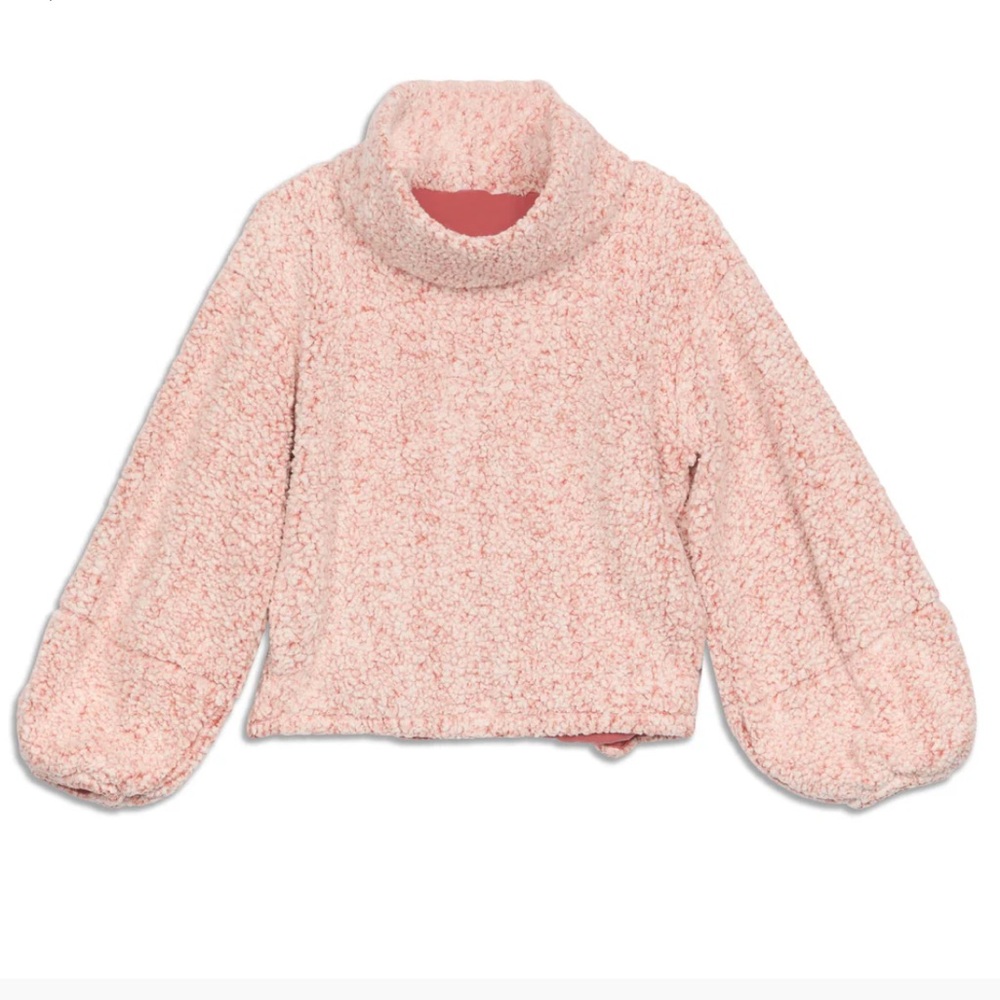 Lululemonn pink Sherpa pull over